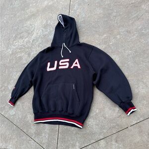 Vintage Navy & Red USA Hoodie